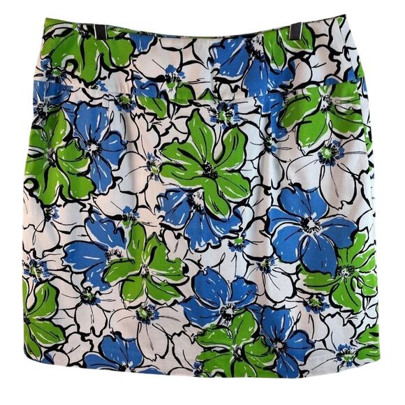 Andrea Viccaro Blue & Green Floral Skirt Size 16 NWT - Picture 6 of 6
